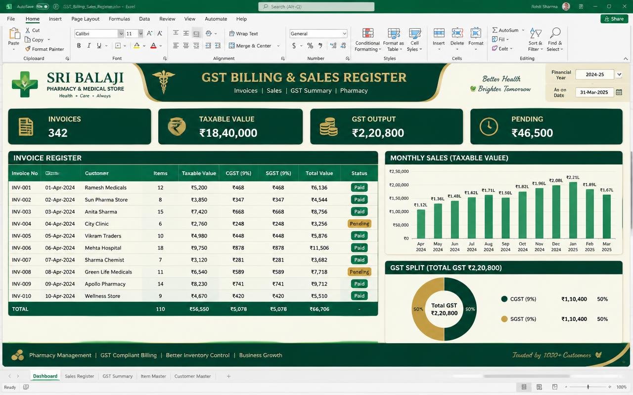 GST Billing & Sales Register